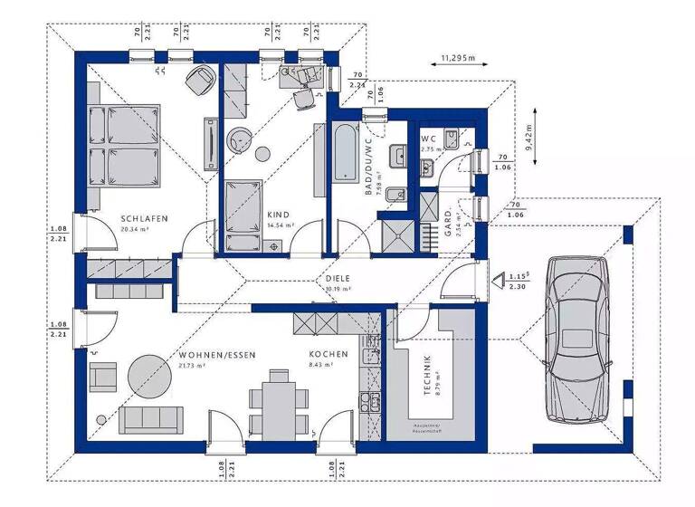 Haus zum Kauf 776.701 € 3 Zimmer 97 m² 401 m² Grundstück Budenheim 55257