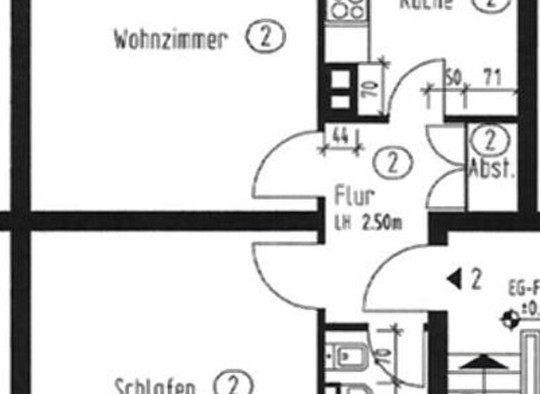 Wohnung zum Kauf provisionsfrei 129.000 € 2 Zimmer 48,3 m² 1. Geschoss frei ab sofort Röntgenstraße 18 Mitte Heiligenhaus 42579