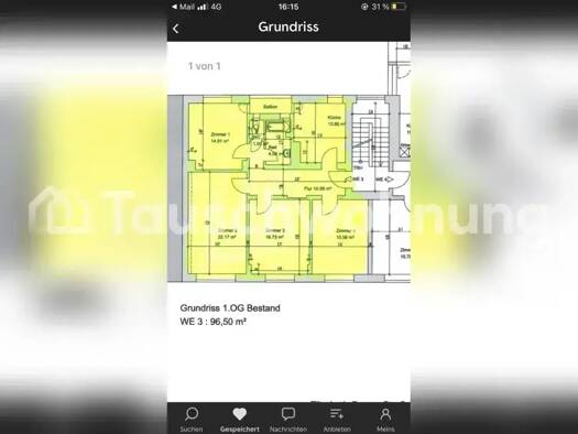 Wohnung zur Miete Tauschwohnung 1.410 € 3,5 Zimmer 96 m² 2. Geschoss Buchforst Köln 51065