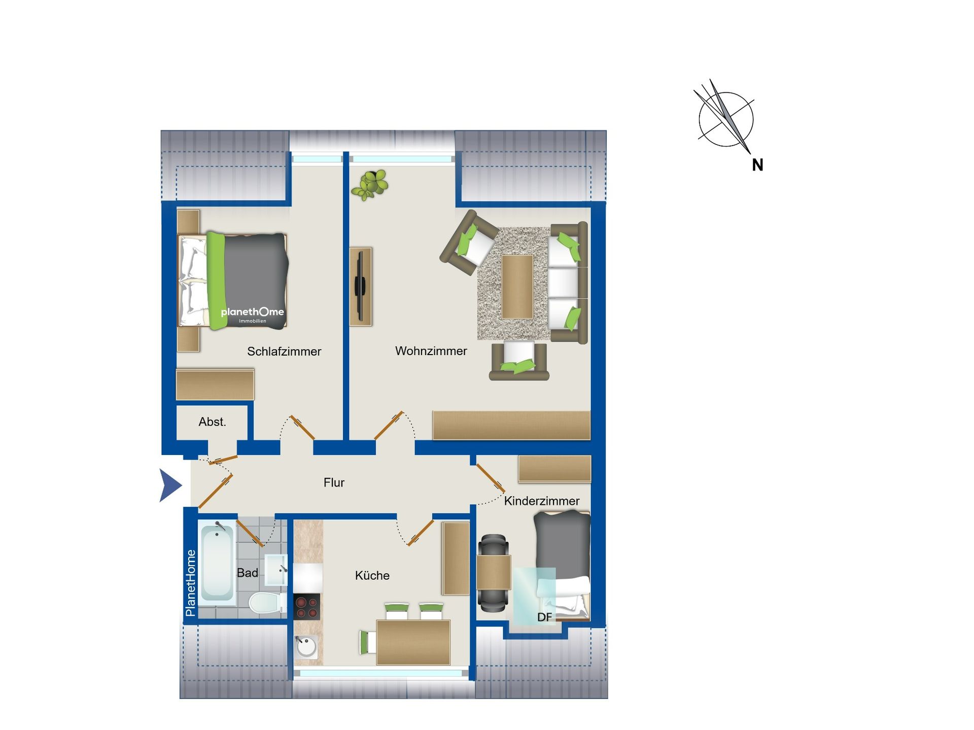 Wohnung zum Kauf 199.000 € 3 Zimmer 73 m²<br/>Wohnfläche 3.<br/>Geschoss Nieder-Roden Rodgau 63110