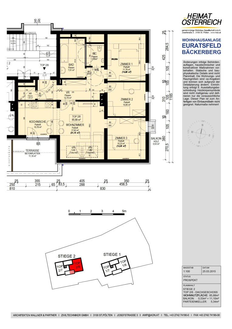 Wohnung zur Miete 832 € 4 Zimmer 85,9 m²<br/>Wohnfläche Bäckerberg, Euratsfeld Euratsfeld 3324