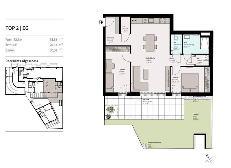 Wohnung zum Kauf 447.000 € 3 Zimmer 75,8 m² Erzherzog Karl Strasse 74 Wien 1220