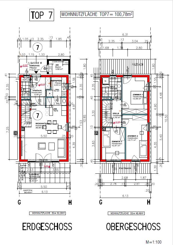 Reihenmittelhaus zum Kauf 543.260 € 4 Zimmer 101 m²<br/>Wohnfläche Lind Villach 9500