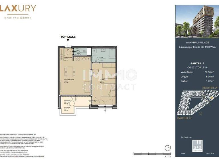 Wohnung zum Kauf - Erstbezug provisionsfrei 330.000 € 2 Zimmer 50,6 m² Wien 1100