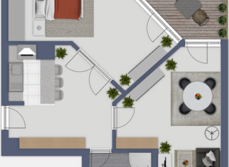 Penthouse zum Kauf 419.999 € 2 Zimmer 58,8 m² 6. Geschoss frei ab 15.06.2026 Rothenburgsort Hamburg 20539