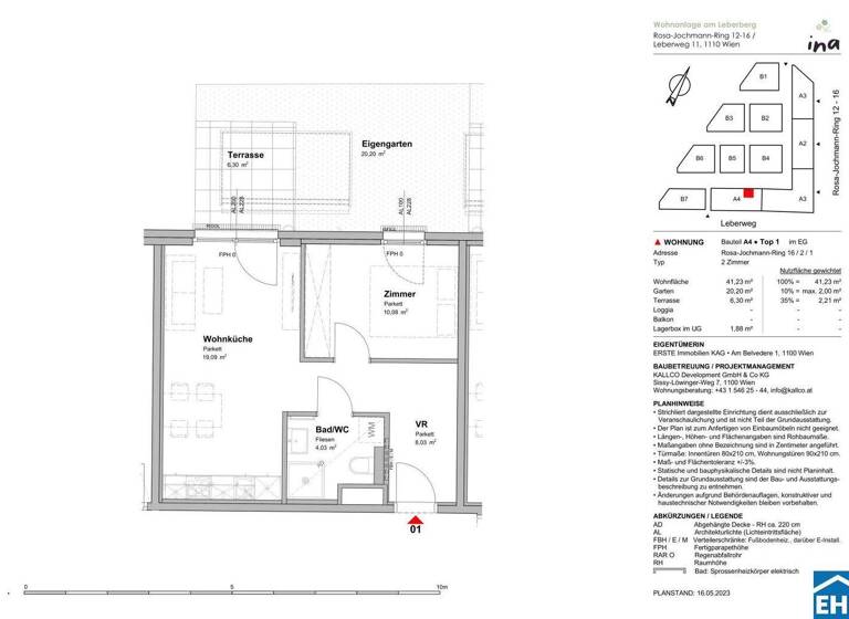 Wohnung zur Miete 641 € 2 Zimmer 41,2 m² EG Rosa-Jochmann-Ring Wien 1110