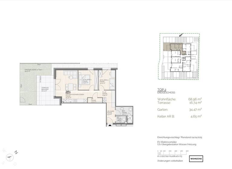 Wohnung zum Kauf - Erstbezug 331.000 € 3 Zimmer 69 m² EG Ried im Innkreis 4910