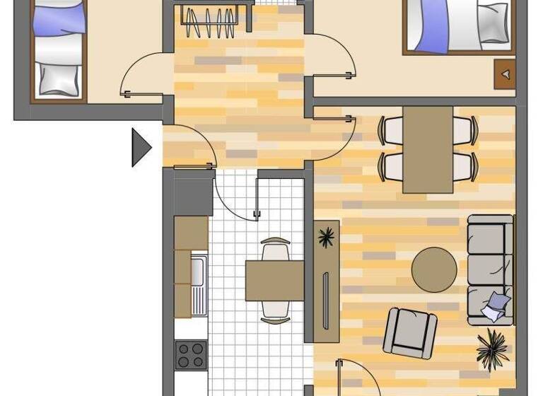 Wohnung zur Miete 779 € 3 Zimmer 65,2 m² 2. Geschoss frei ab 17.03.2026 Potsdamer Straße 7 Hassels Düsseldorf 40599