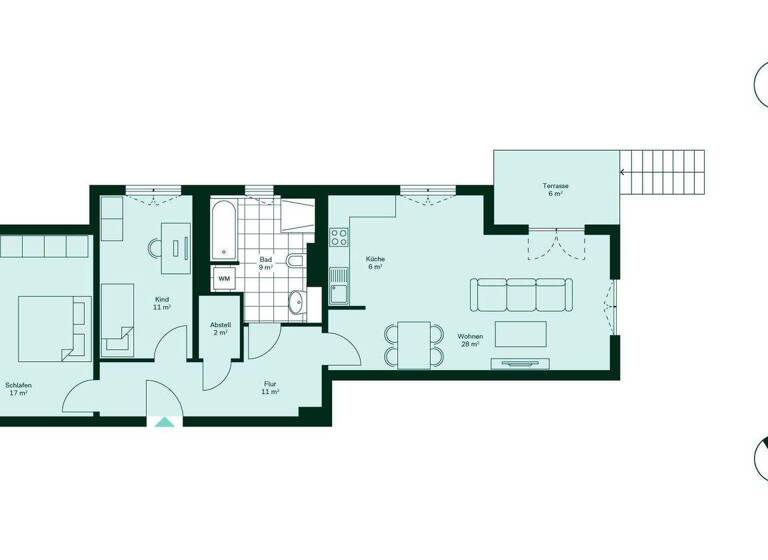 Wohnung zum Kauf - Erstbezug provisionsfrei 354.900 € 3 Zimmer 86,7 m² EG frei ab 01.04.2027 Fischerstraße 28 Zossen 15806