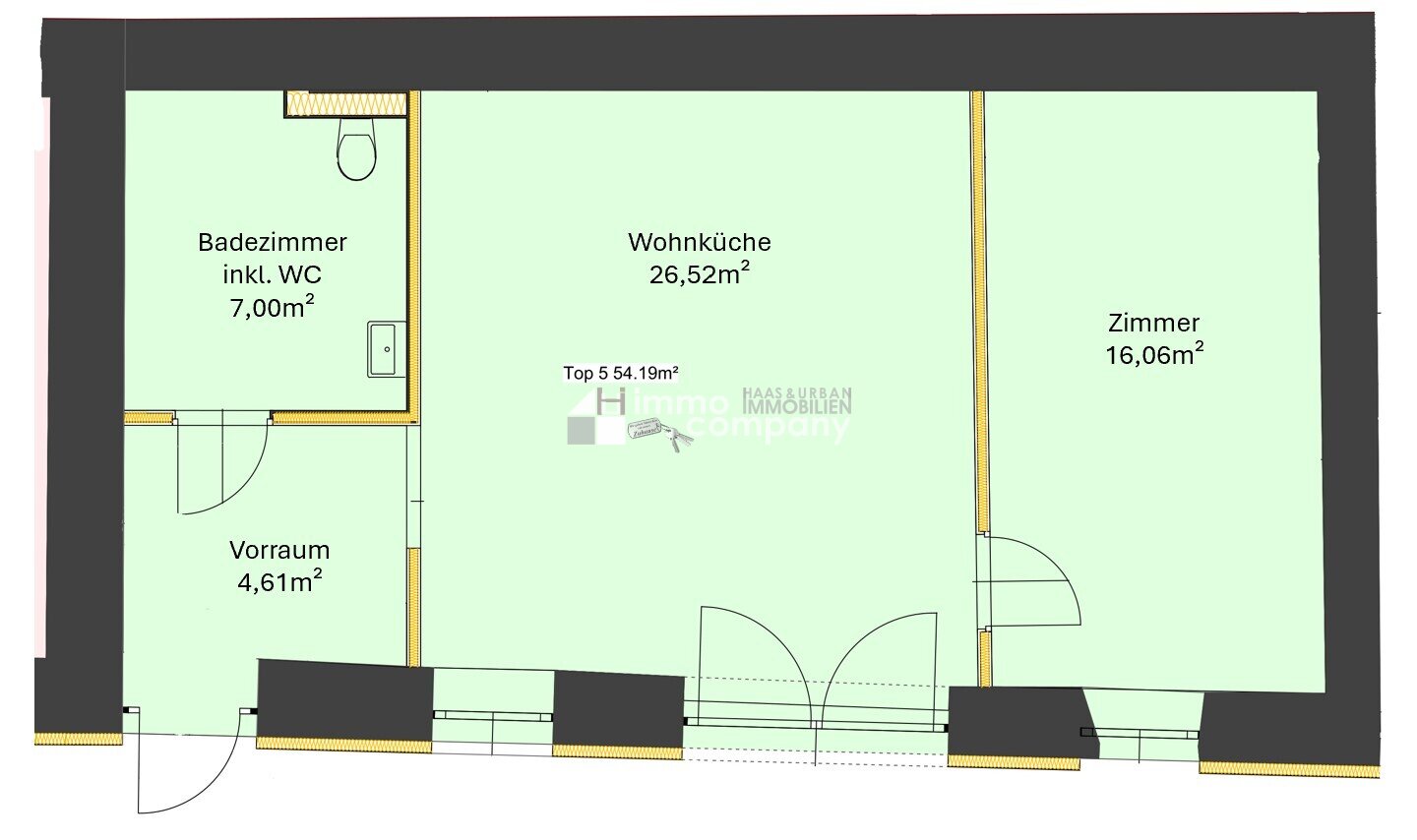 Wohnung zur Miete 517 € 2 Zimmer 54,2 m²<br/>Wohnfläche 01.01.2025<br/>Verfügbarkeit Mannersdorf am Leithagebirge 2452