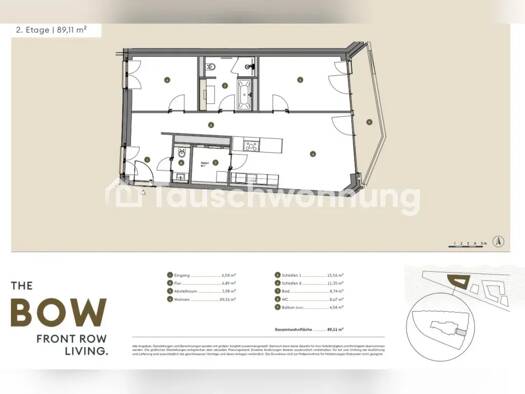 Wohnung zur Miete Tauschwohnung 1.850 € 3 Zimmer 90 m² 2. Geschoss Hamburg 20457