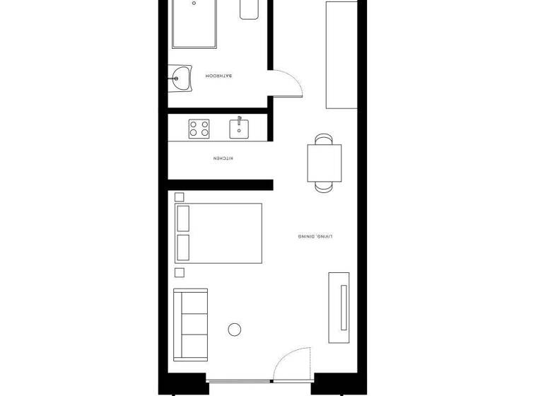 Studio zur Miete - Erstbezug 974 € 1 Zimmer 32,2 m² 20. Geschoss Dresdner Straße Wien 1200
