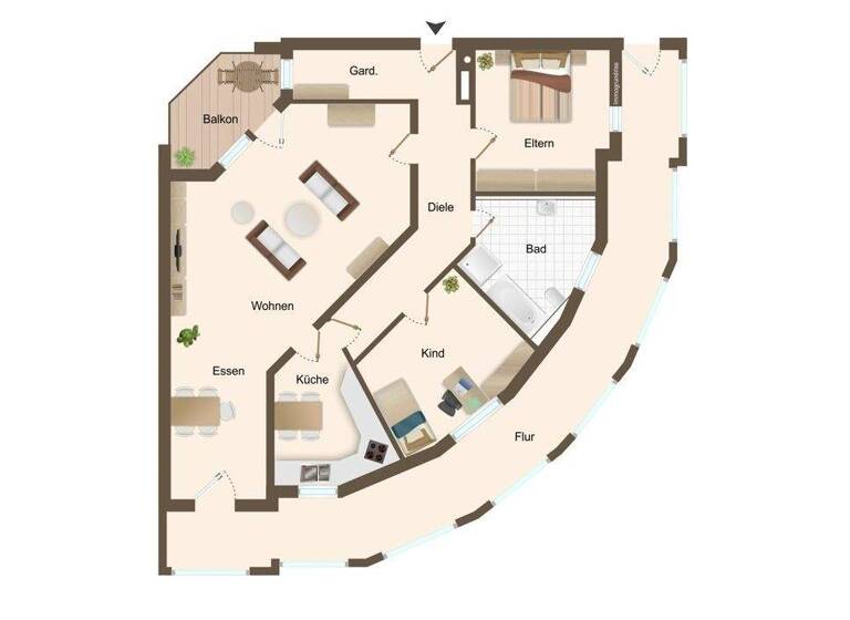 Wohnung zum Kauf provisionsfrei 223.000 € 3 Zimmer 120,5 m² 1. Geschoss Gellershagen Bielefeld 33613