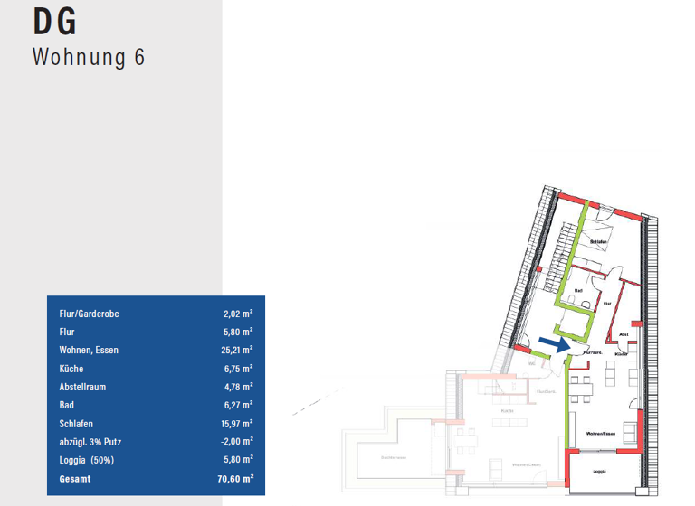 Wohnung zum Kauf - Erstbezug 589.000 € 2 Zimmer 70,6 m² 2. Geschoss Meersburger Str. 21 Fischbach Friedrichshafen 88048
