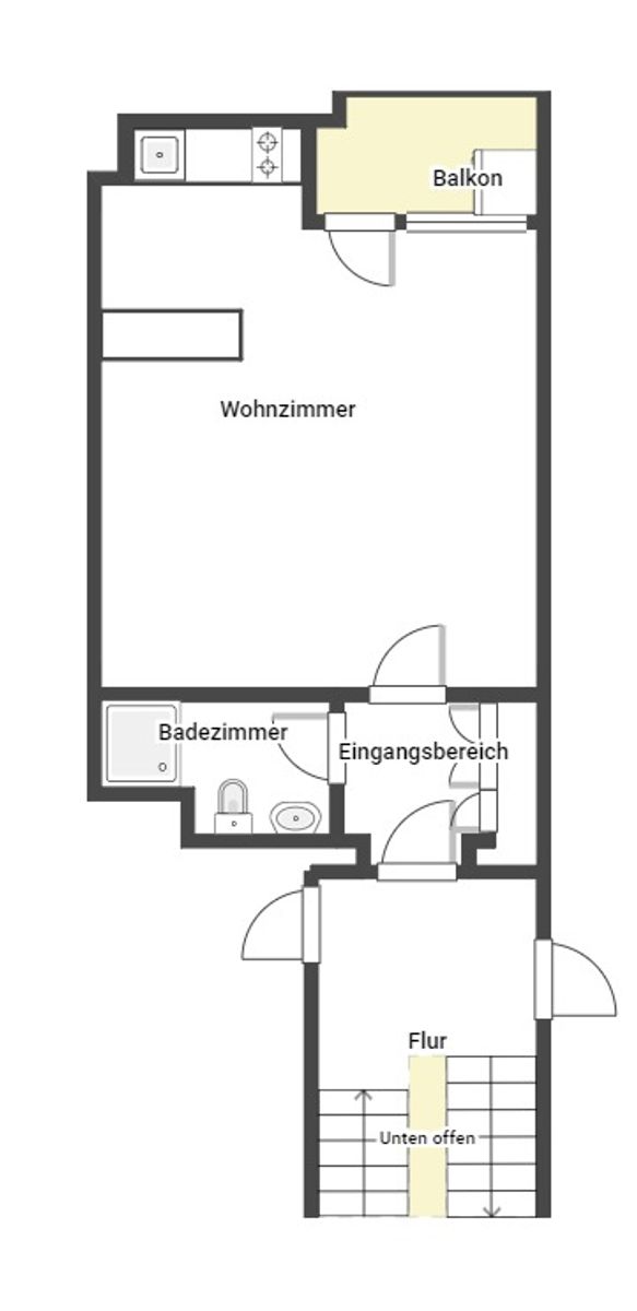 Wohnung zum Kauf 83.000 € 1 Zimmer 31,1 m²<br/>Wohnfläche EG<br/>Geschoss Holzheim Neuss 41472