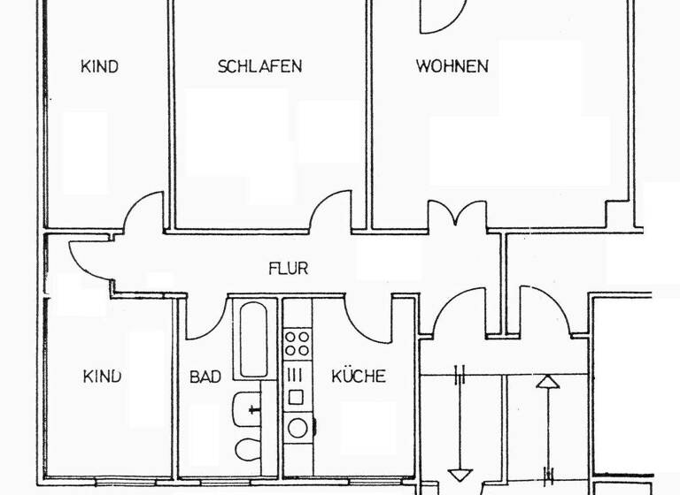 Wohnung zur Miete 605 € 4 Zimmer 81 m² EG frei ab sofort Waltershäuser Str. 66 Gotha 99867
