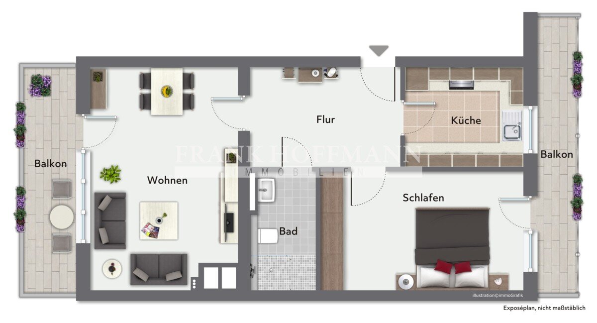 Wohnung zum Kauf 299.000 € 2 Zimmer 58,7 m²<br/>Wohnfläche EG<br/>Geschoss Quickborn 25451