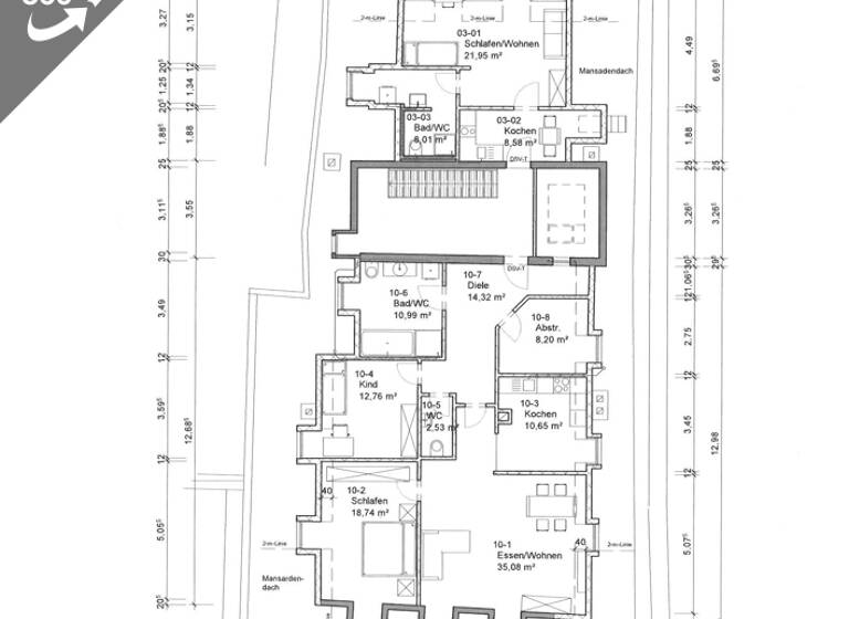 Wohnung zum Kauf 399.000 € 4 Zimmer 151,8 m² 4. Geschoss Altstadt Passau 94032