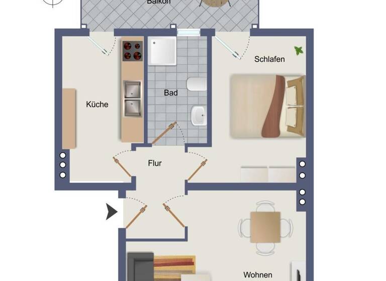 Wohnung zum Kauf 259.000 € 2 Zimmer 54 m² Seebad Warnemünde Rostock 18119