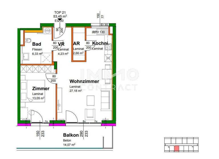 Wohnung zum Kauf - Erstbezug provisionsfrei 193.042 € 1. Geschoss Krems an der Donau 3500