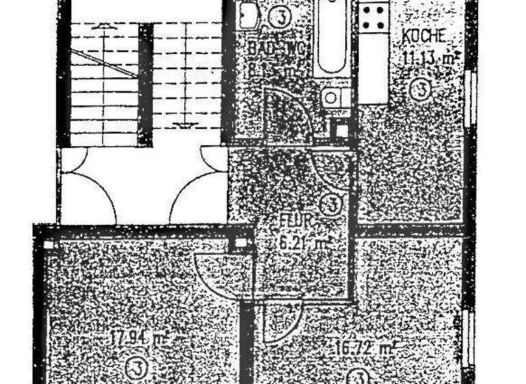 Wohnung zur Miete 361 € 2 Zimmer 62,3 m² 1. Geschoss Brunnenstr. 2 Bahnhofsvorstadt Zwickau 08056