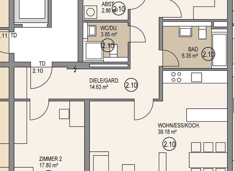 Wohnung zur Miete - Erstbezug 1.937 € 4 Zimmer 129,1 m² 3. Geschoss Endingen 79346