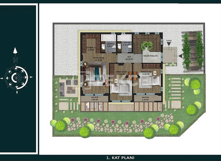 Einfamilienhaus zum Kauf 690.000 € 5 Zimmer 300 m² 2.515 m² Grundstück Mersin 33160