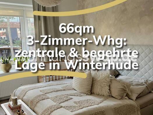 Wohnung zur Miete Tauschwohnung 1.000 € 3 Zimmer 66 m² 1. Geschoss Winterhude Nord 22301