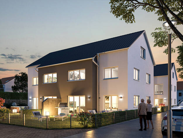 Doppelhaushälfte zum Kauf provisionsfrei 649.950 € 5 Zimmer 162 m² 210 m² Grundstück Langenneufnach Langenneufnach 86863