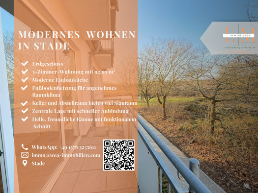 Wohnung zur Miete 850 € 4 Zimmer 93 m² 2. Geschoss Stade 21680