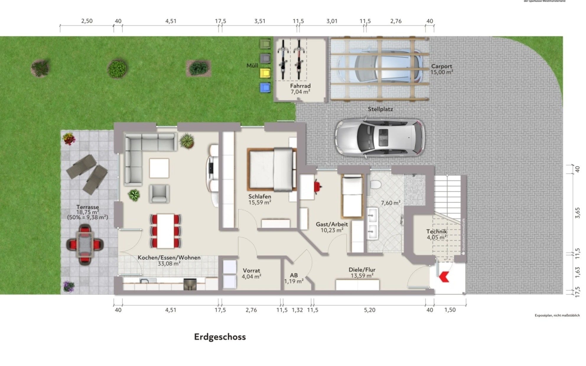 Wohnung zum Kauf 385.000 € 3 Zimmer 94,7 m²<br/>Wohnfläche Margeritenring 9 Lüdinghausen Lüdinghausen 59348