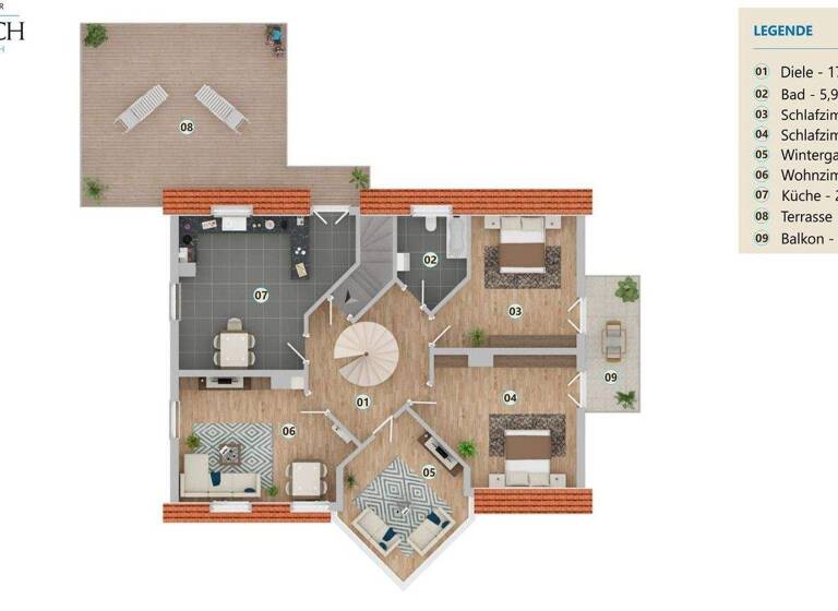 Maisonette zum Kauf 1.595.000 € 7 Zimmer 243 m² Utting 86919