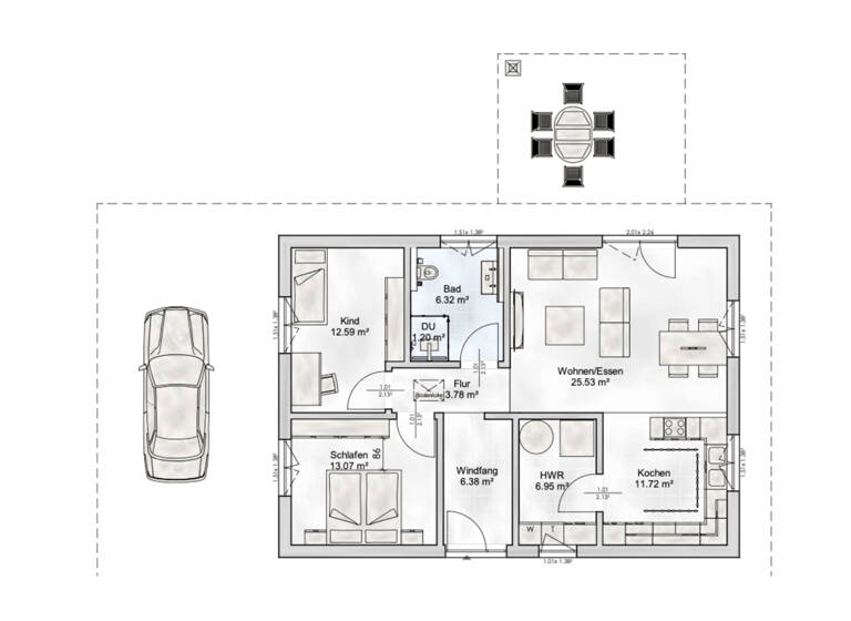 Bungalow zum Kauf provisionsfrei 327.500 € 3 Zimmer 87,5 m² 500 m² Grundstück Damme-Süd Damme 49401