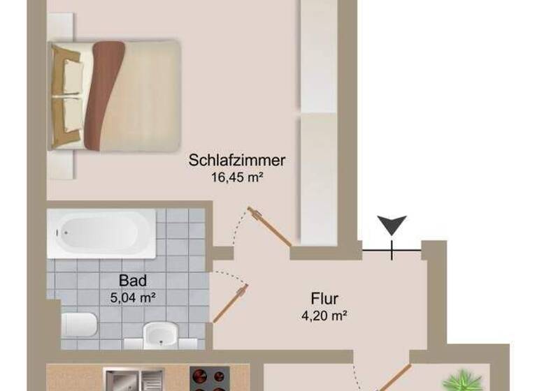 Wohnung zur Miete 695 € 2 Zimmer 60,5 m² 3. Geschoss frei ab sofort Töpferwall 32 Bitterfeld Bitterfeld-Wolfen/ Bitterfeld 06749