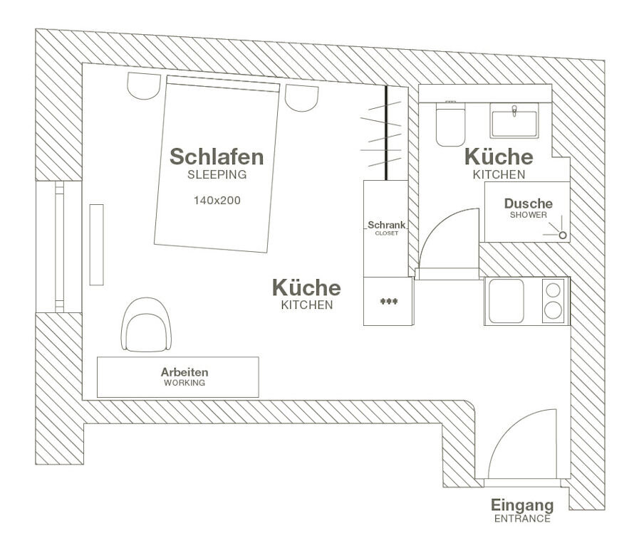 Wohnung zur Miete Wohnen auf Zeit 1.150 € 1 Zimmer 25 m²<br/>Wohnfläche 01.01.2025<br/>Verfügbarkeit Lindenthal Köln 50931