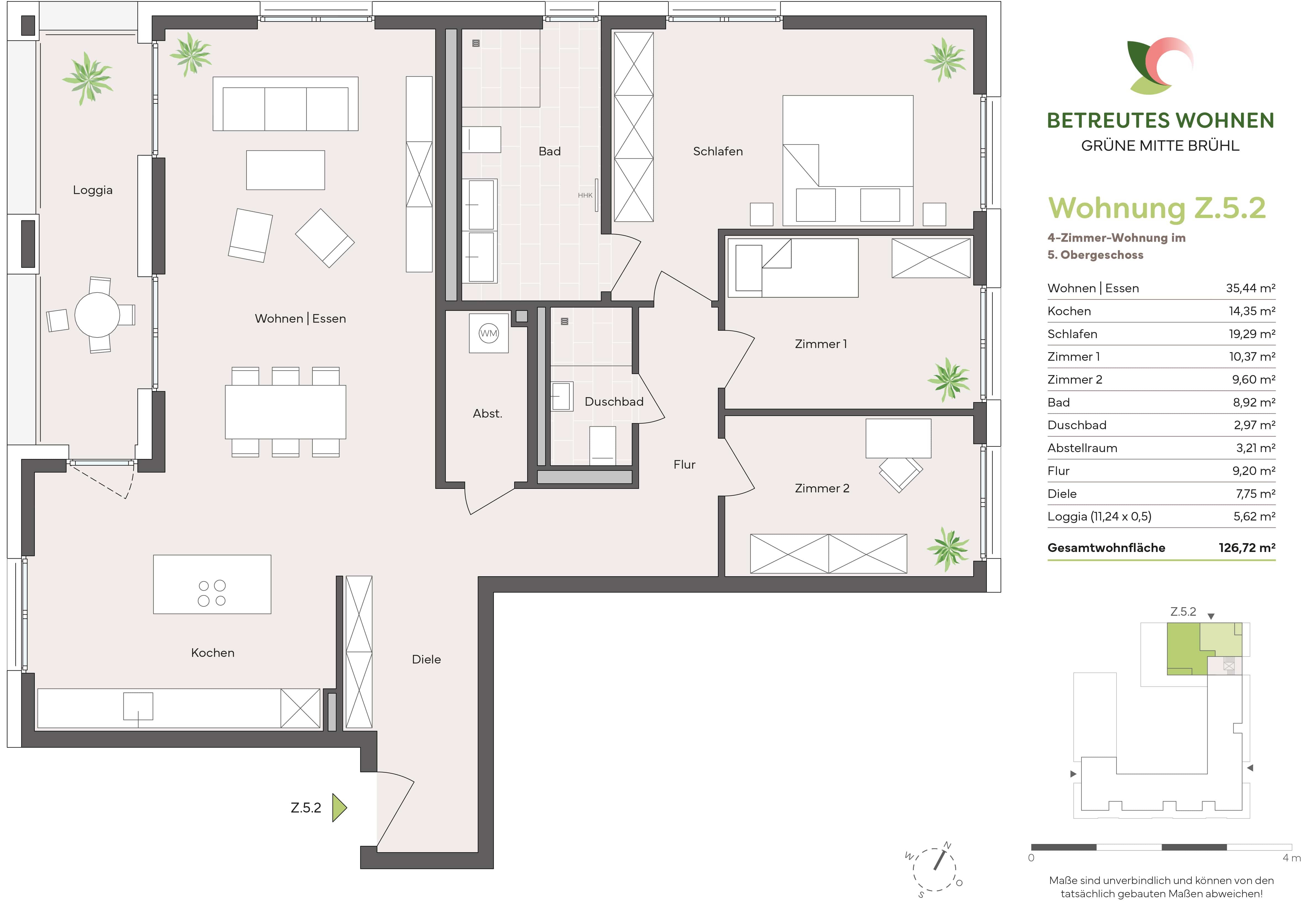 Wohnung zum Kauf provisionsfrei 778.900 € 4 Zimmer 126,7 m²<br/>Wohnfläche Brühl 68782