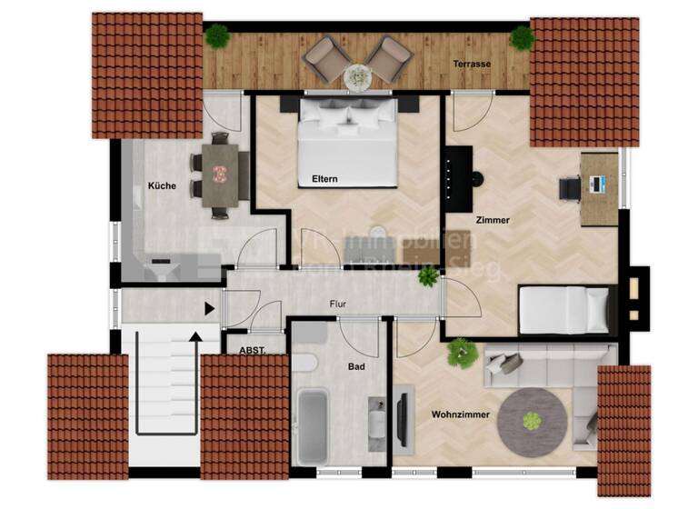 Wohnung zum Kauf 217.000 € 3 Zimmer 75 m²<br/>Wohnfläche Dachgeschoss, 2.<br/>Geschoss Lüftelberg Meckenheim 53340