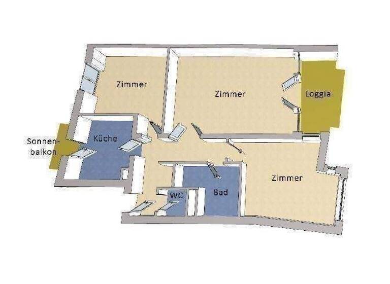 Wohnung zum Kauf 589.000 € 3 Zimmer 90 m² Adlershof Berlin 12489