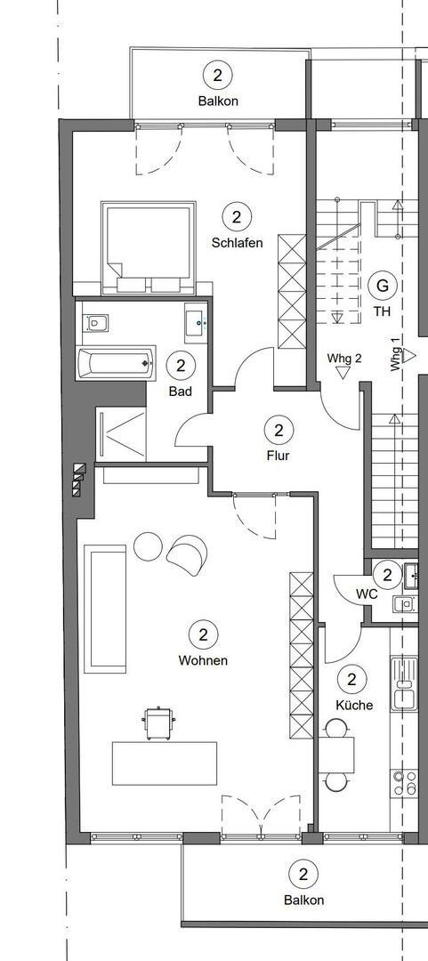 Wohnung zur Miete 1.900 € 2,5 Zimmer 90 m²<br/>Wohnfläche 1.<br/>Geschoss 22.03.2025<br/>Verfügbarkeit Bernhardstr. Bayenthal Köln 50968