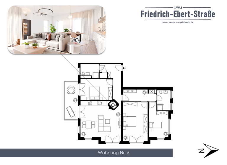 Terrassenwohnung zum Kauf - Erstbezug provisionsfrei 595.000 € 4 Zimmer 120,1 m² EG frei ab sofort Friedrich-Ebert-Straße 3 Egelsbach 63329