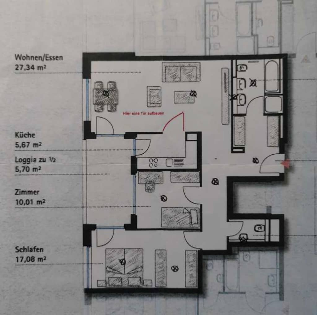 Wohnung zur Miete Wohnen auf Zeit 3.112 € 5 Zimmer 91 m²<br/>Wohnfläche 01.01.2025<br/>Verfügbarkeit Friedrich-List-Straße Altstadt Böblingen 71032