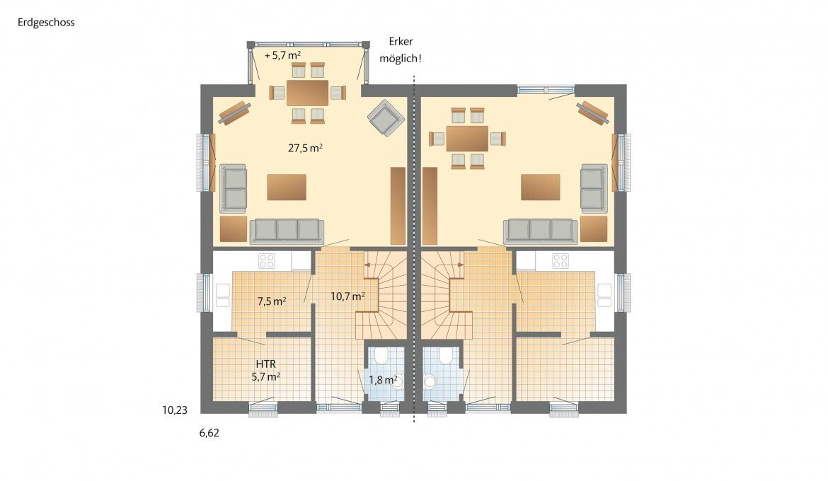 Doppelhaushälfte zum Kauf provisionsfrei 482.100 € 4 Zimmer 101 m²<br/>Wohnfläche 890 m²<br/>Grundstück Lahr 56288