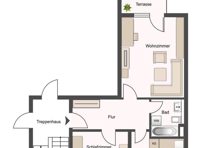 Wohnung zum Kauf 117.000 € 2 Zimmer 62,7 m² EG An der Weißeritz 9 Freital 01705