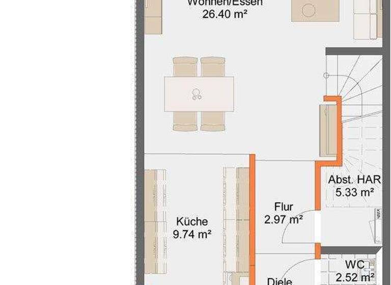 Reihenmittelhaus zur Miete - Erstbezug 1.790 € 6 Zimmer 140 m² 100 m² Grundstück Veckerhagenerstr. 4 Ihringshausen Fuldatal 34233