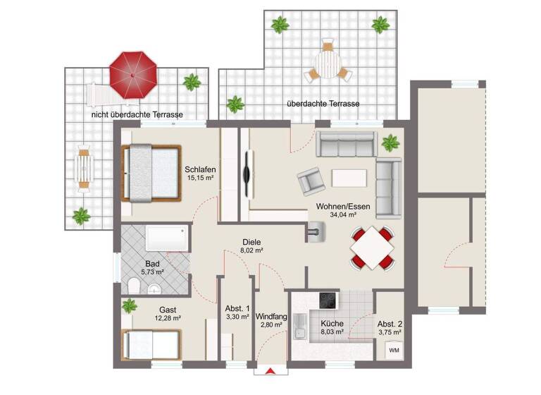 Bungalow zum Kauf 355.000 € 3 Zimmer 90 m² 560 m² Grundstück Burgdorf 31303