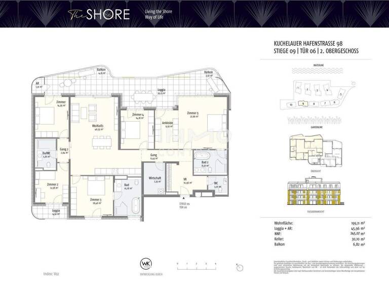 Wohnung zum Kauf - Erstbezug 1.850.000 € 6 Zimmer 199,5 m² 2. Geschoss Wien 1190