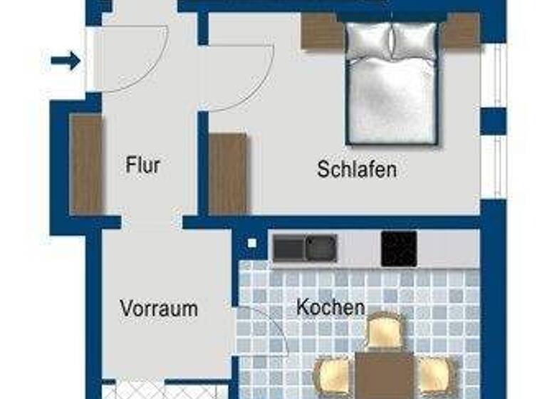 Wohnung zur Miete 526 € 2 Zimmer 54,8 m² 1. Geschoss frei ab 11.04.2026 Pitschkestr. 8 Lindenthal Leipzig 04158