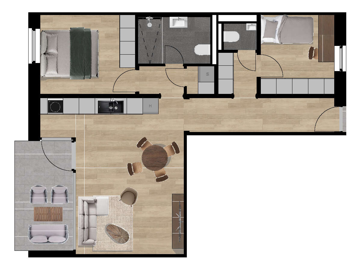 Studio zum Kauf 242.000 € 3 Zimmer 66 m²<br/>Wohnfläche 1.<br/>Geschoss Aszófö