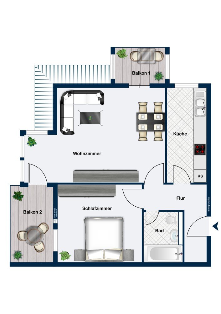 Wohnung zum Kauf 249.000 € 2 Zimmer 60 m²<br/>Wohnfläche Glienicke/Nordbahn 16548