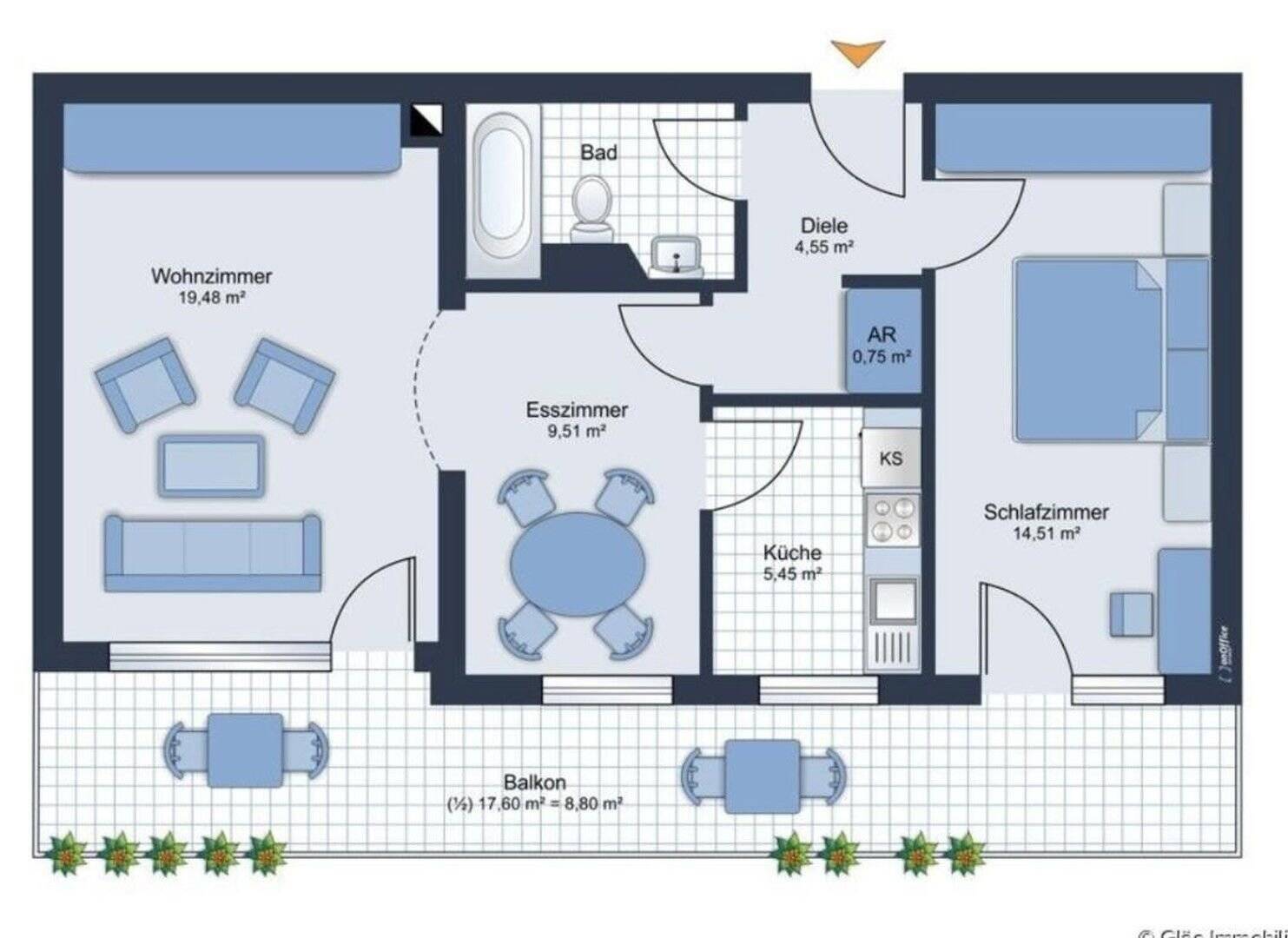 Wohnung zur Miete 850 € 2,5 Zimmer 68 m²<br/>Wohnfläche EG<br/>Geschoss ab sofort<br/>Verfügbarkeit Schafbrücke Saarbrücken 66121